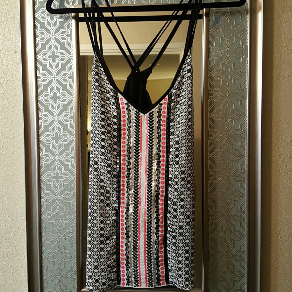 Express sequin strappy tank - New with tags