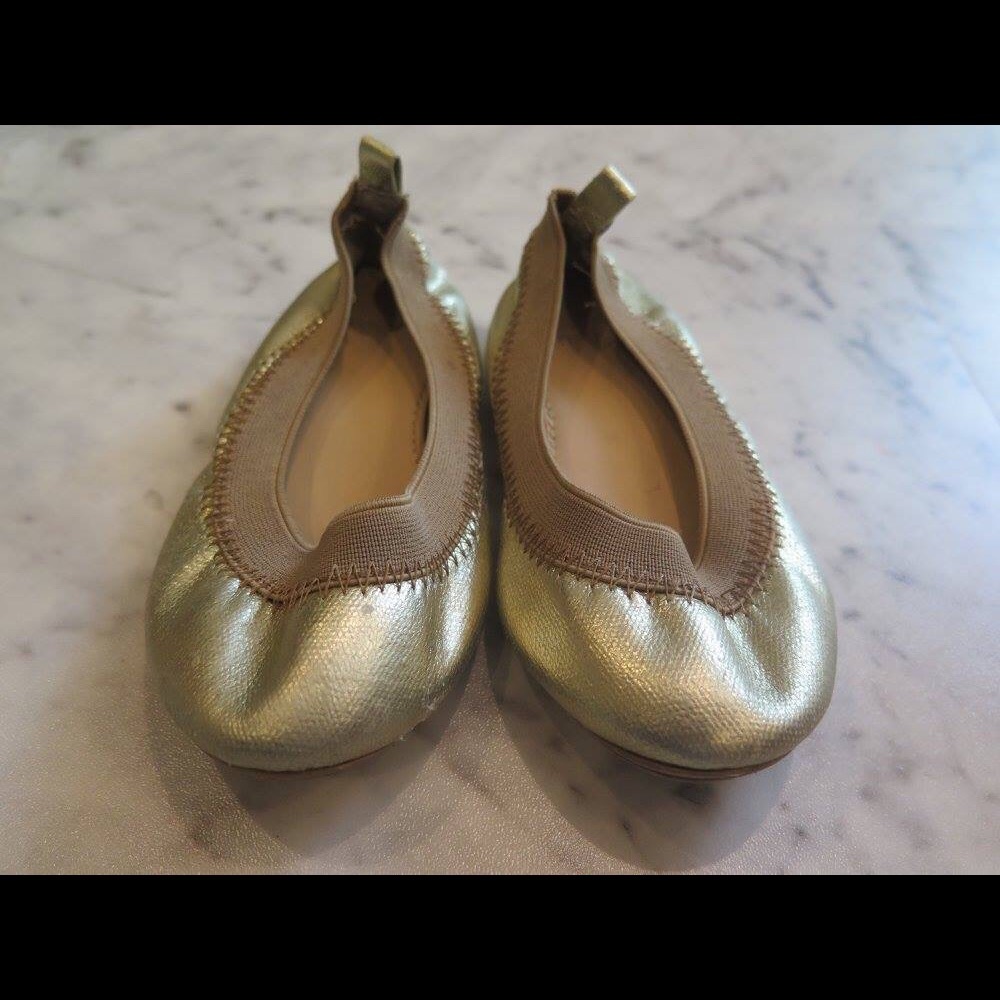 Kids Size 8 Gold JCrew Ballet Flats