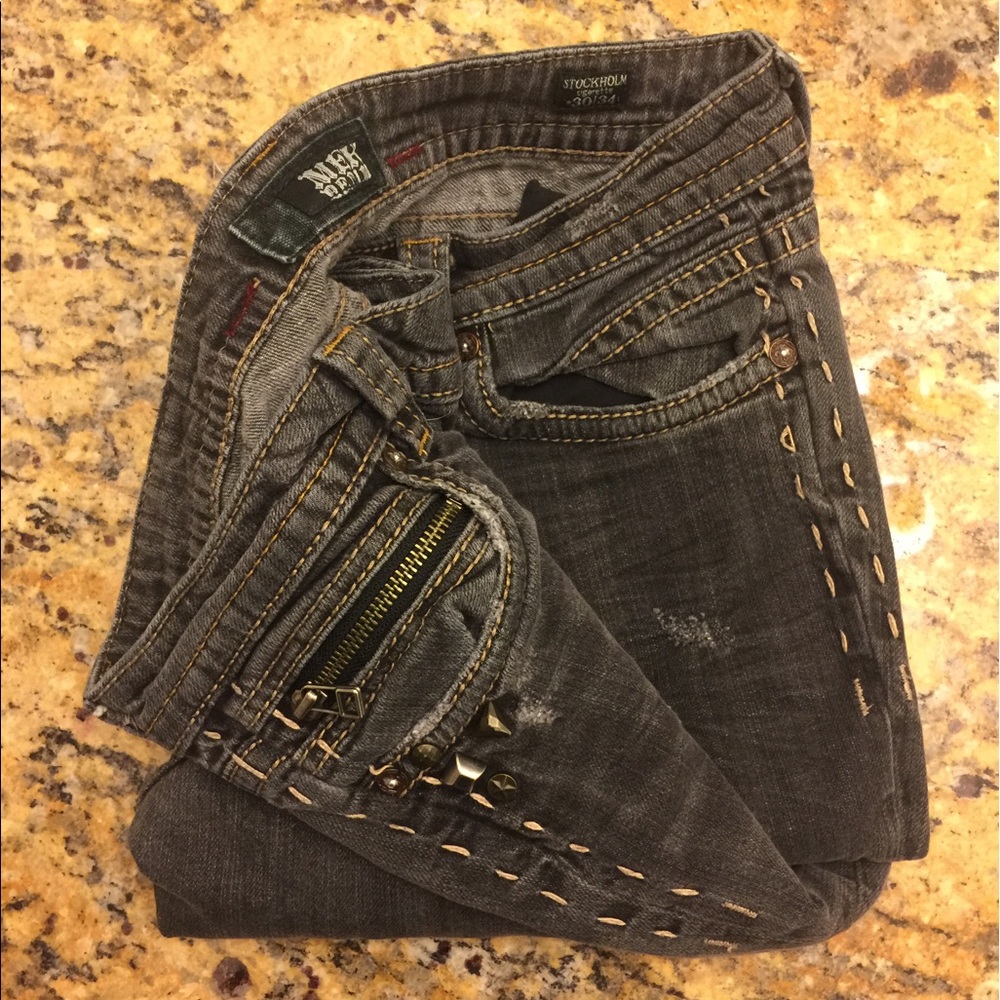 MEK Stockholm Destroyed Cigarette Cut Jeans 👖