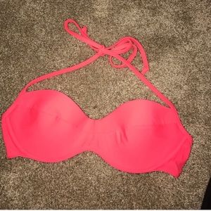 Coral hollister bathing suit top!