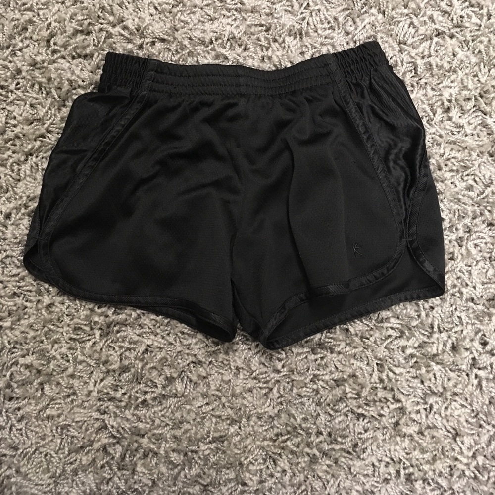 black athletic shorts