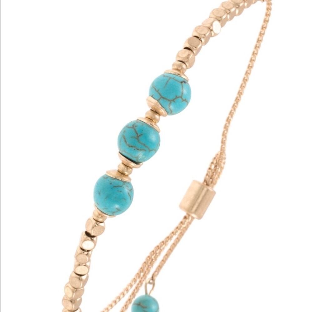 Turquoise and gold bracelet