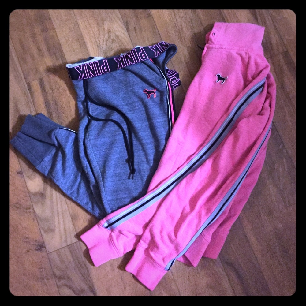 VS pink jogger and hoodie lot