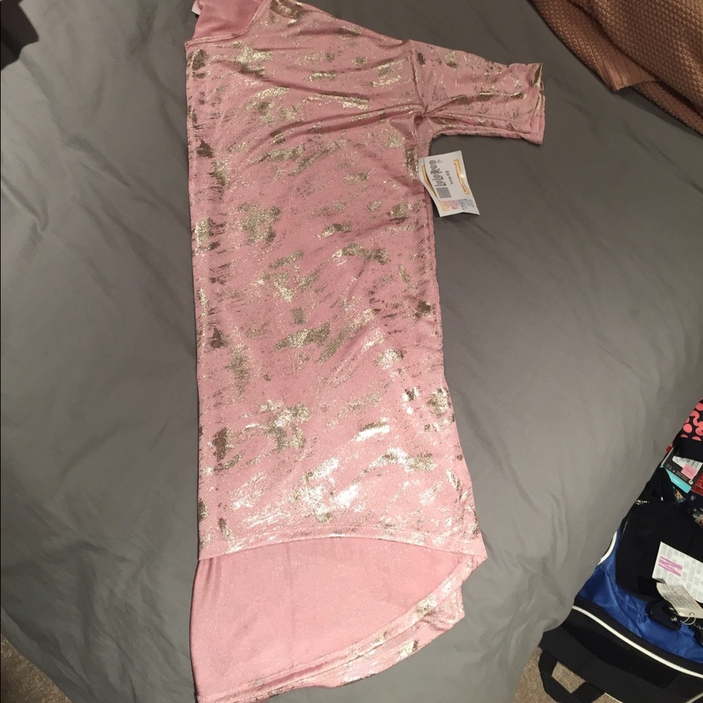 Metallic Blush and Gold LuLaRoe Irma
