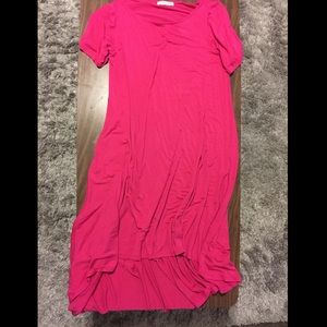 💕😍 SALE 😍💕 Hot Pink High Low Shirt Dress