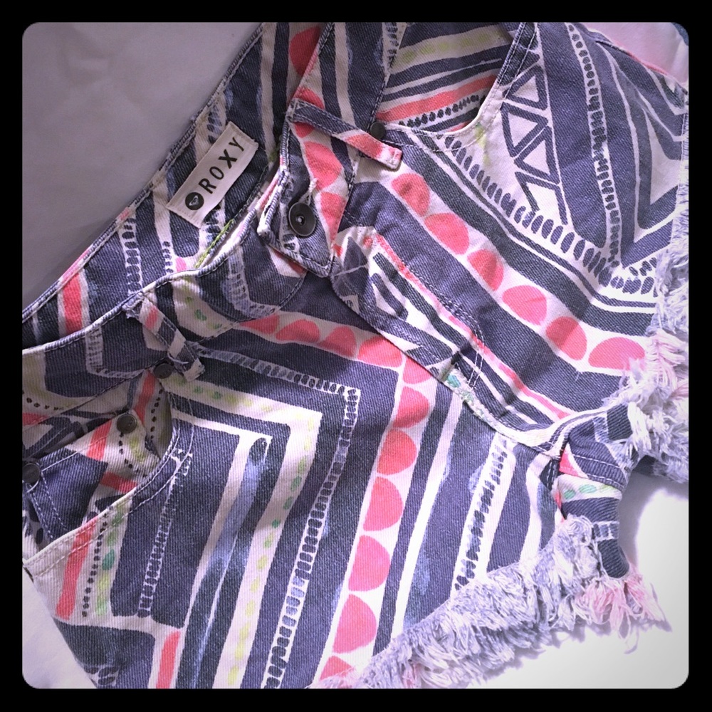 Pattern Roxy Denim Shorts