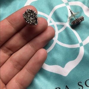 Kendra Scott Tessa Studs in Platinum Drusy/Silver
