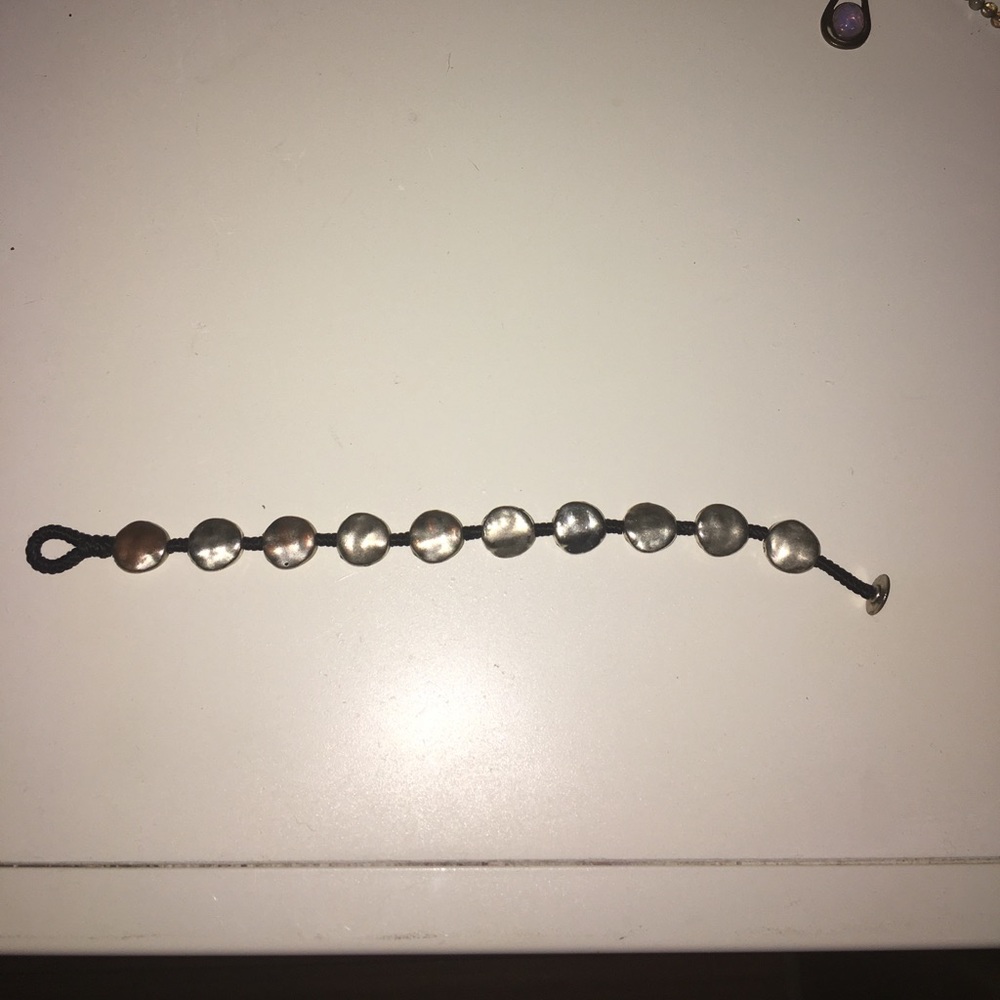 Black and silver bracelet