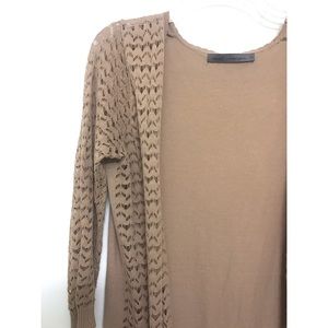 Full-Length lace patterned Cardigan