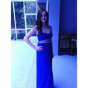 Royal blue prom dress
