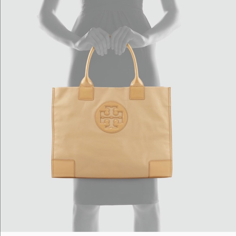 Tan Tory burch Ella tote
