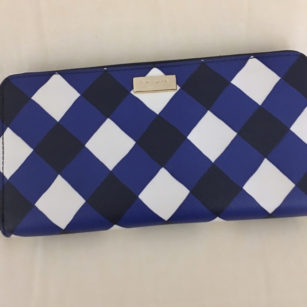plaid continental wallet