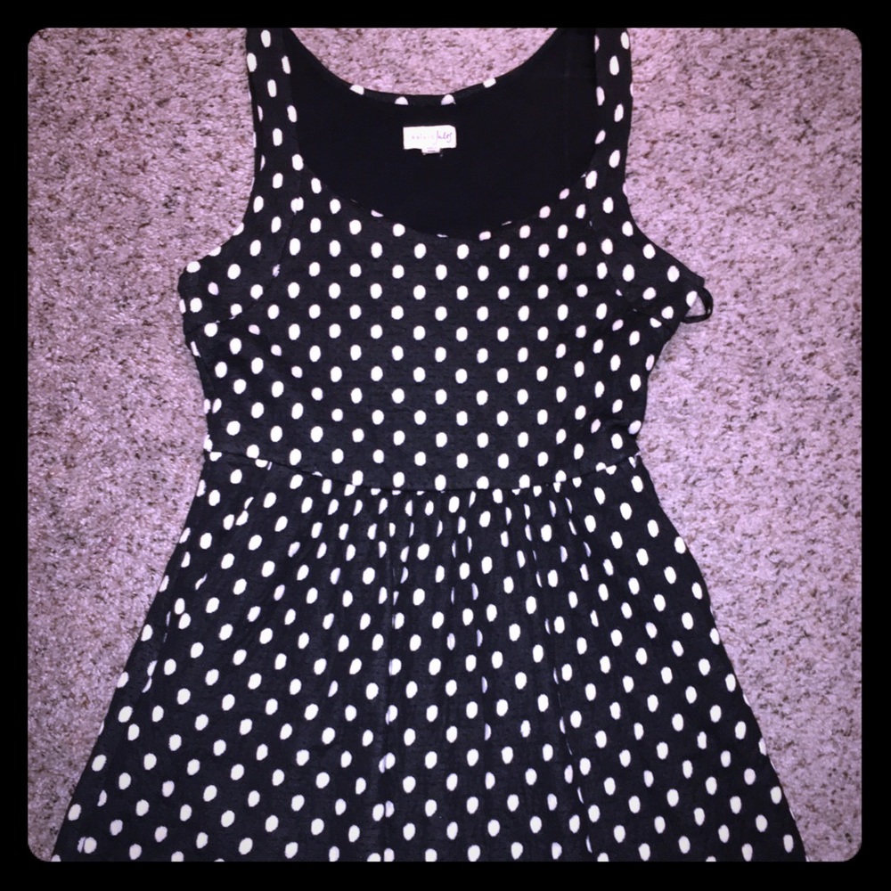 Black polka dot sundress