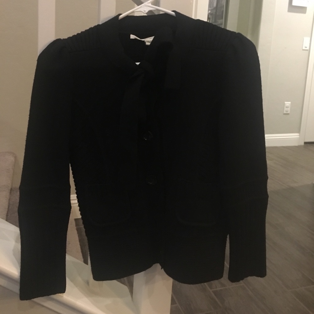 DVF black wool sweater
