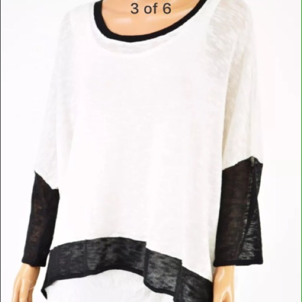 🔎ISO🔍 Layered Look White w/Black Trim