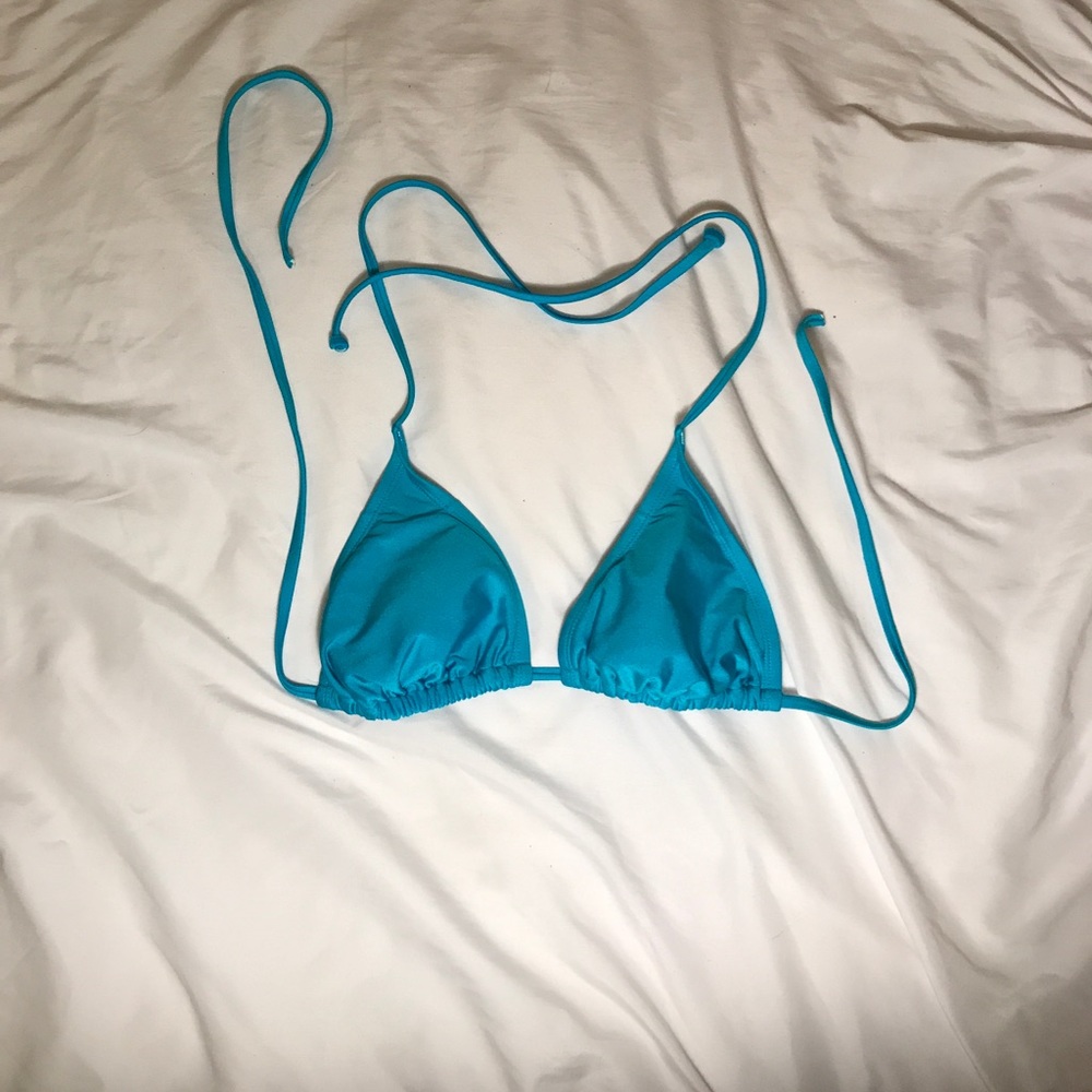 Blue bikini top
