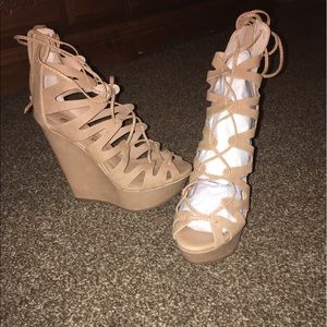 Bebe shoes (heels) and Wedges both size 7