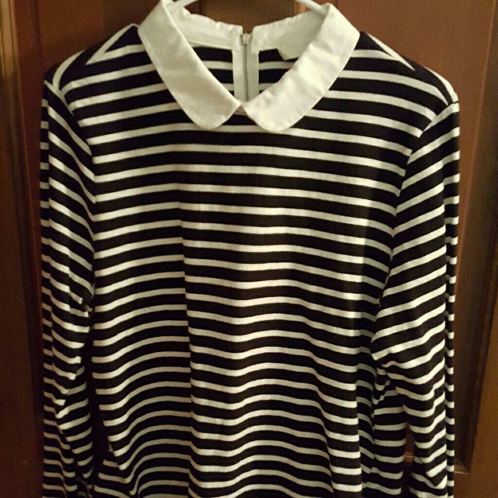 Striped Peter Pan Collar Top