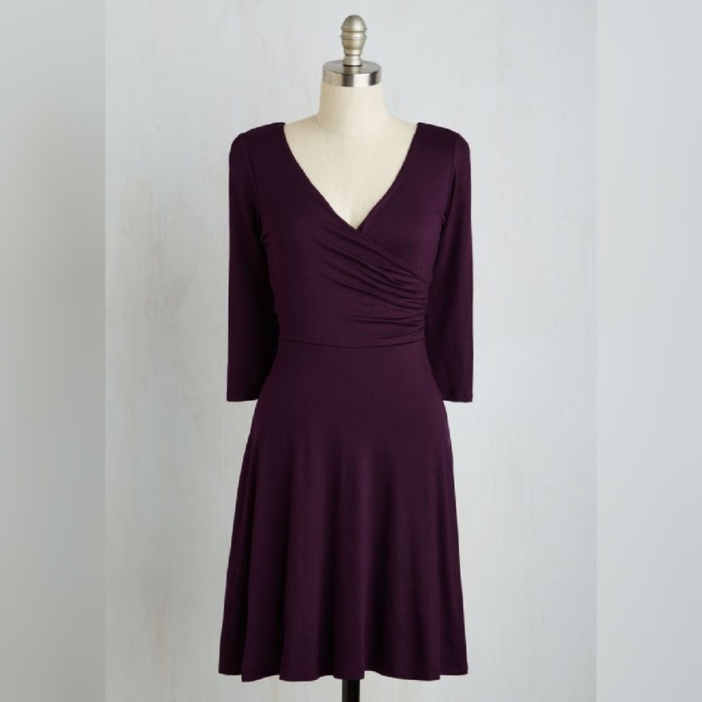 Modcloth Purple Wrap Dress