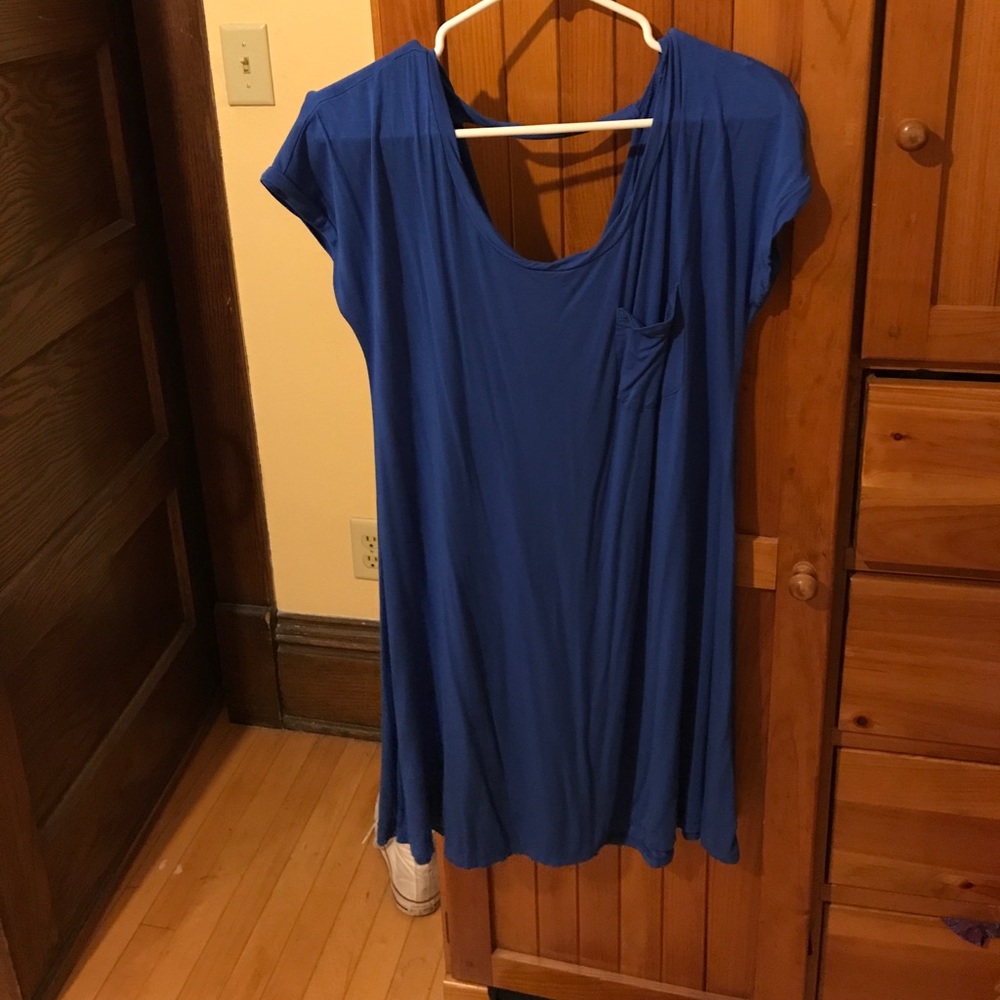 Blue shift dress