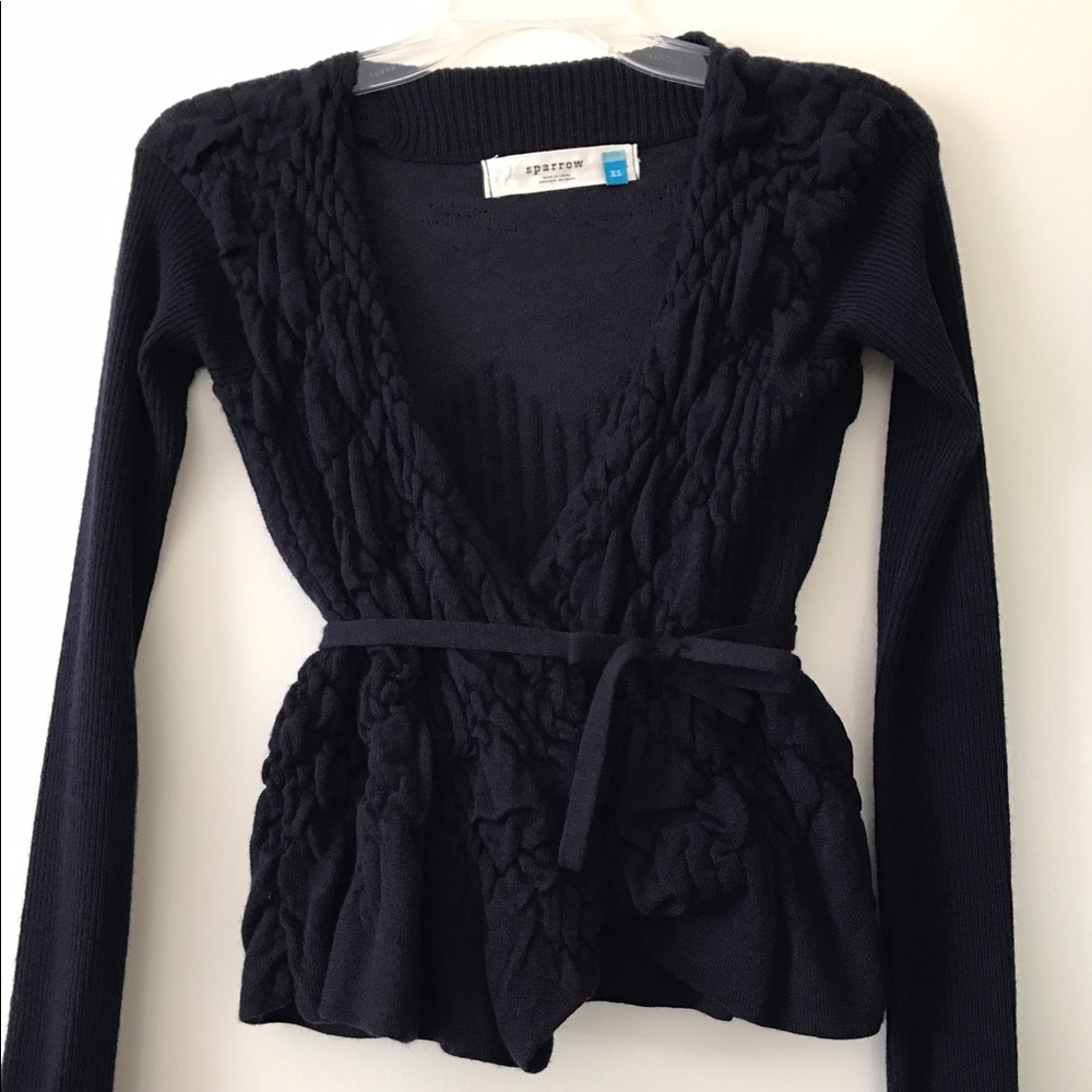 Anthropologie Sparrow XS Wrap Sweater