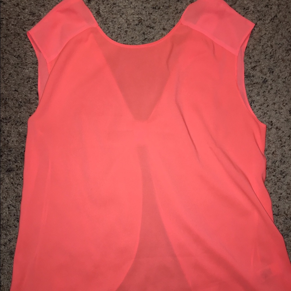 Bright coral Express backless tank