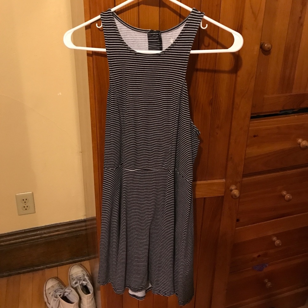Open back striped dress