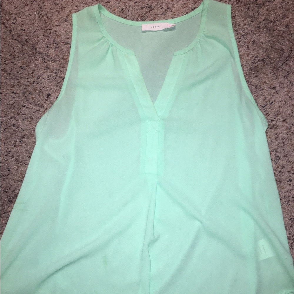 Mint green tank top