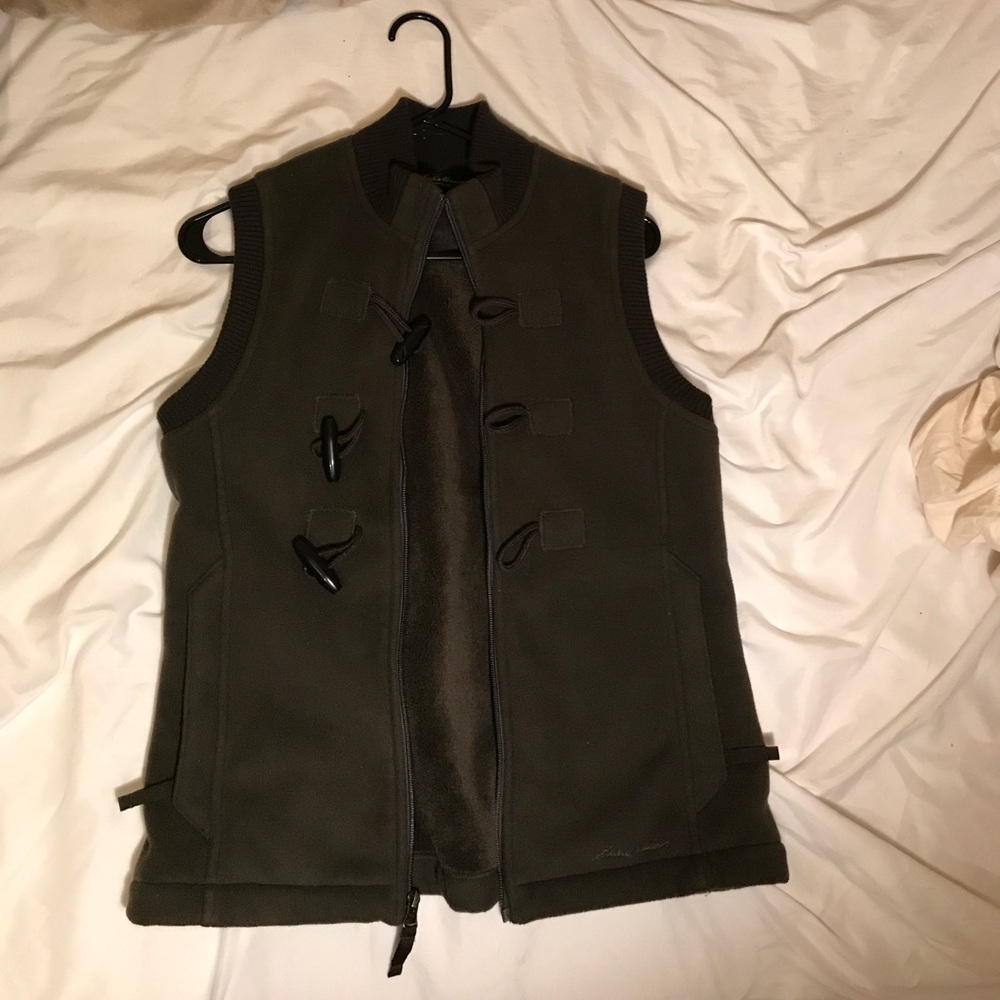 Army green fleece vest