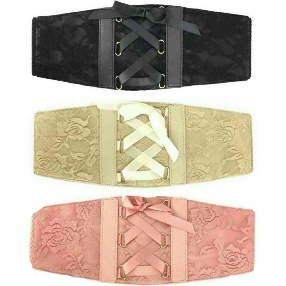 Wide Lace Corset Belt