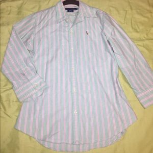 Ralph Lauren three quarter sleeve slim fit Oxford