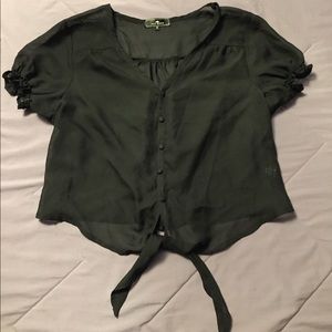 Sheer black blouse