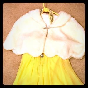Angel artificial fur cap