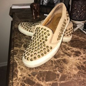 Jeffery Campbell studded tan flats