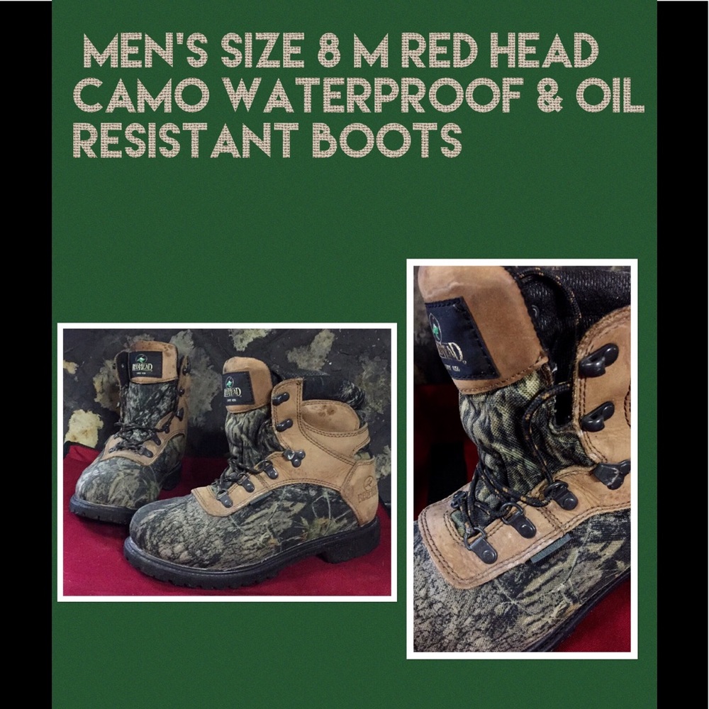 Men's Red Head Camo Boots