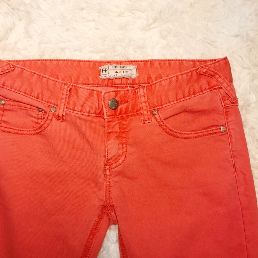 • Free People • Coral Skinny Jeans - Picture 2 of 3