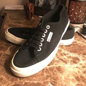 Black Superga sneakers