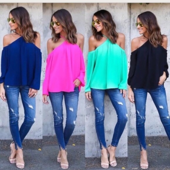 💕 Green Off the Shoulder Top Size Small - Picture 8 of 8