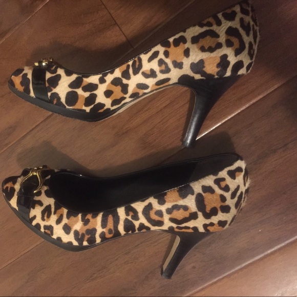 cole haan leopard heels