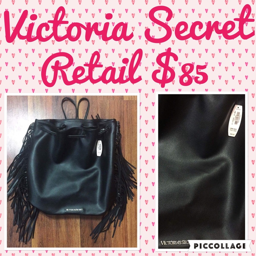 Victoria Secret Leather Fringe Back Pack (NEW)