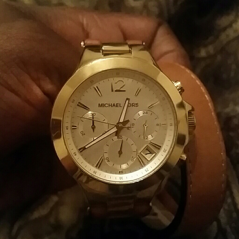 Mk gold double wrap watch