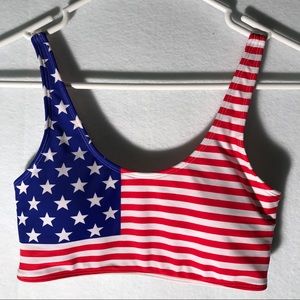 American Flag Bathing Suit Top