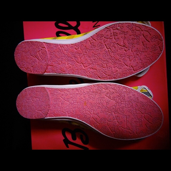 Betsey Johnson Red white cherry slip on shoes - Picture 2 of 3