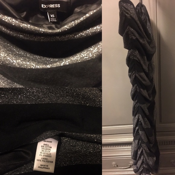 Express Ruched Strapless Dress - Picture 3 of 4