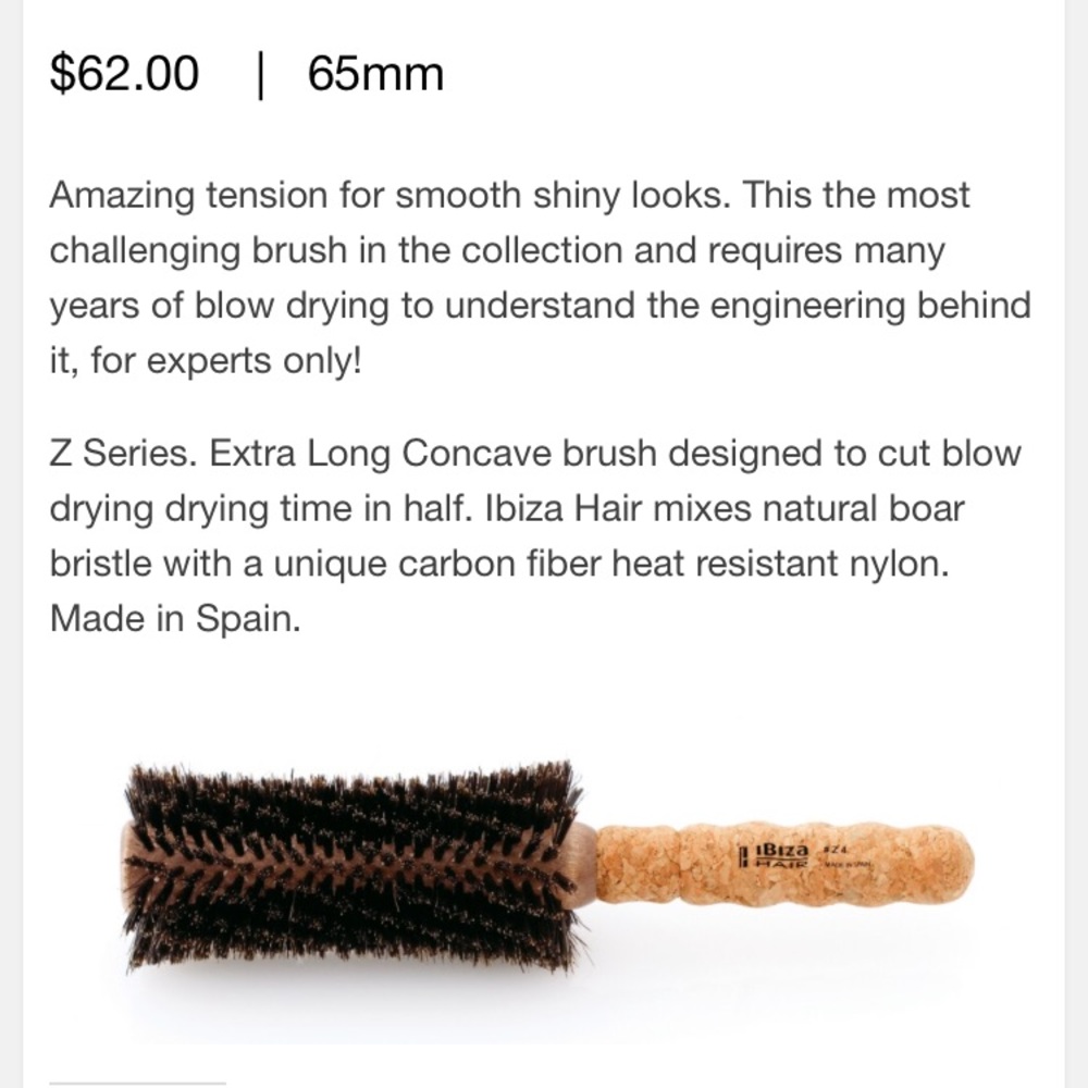 Ibiza Z4 Boar Bristle Round Brush