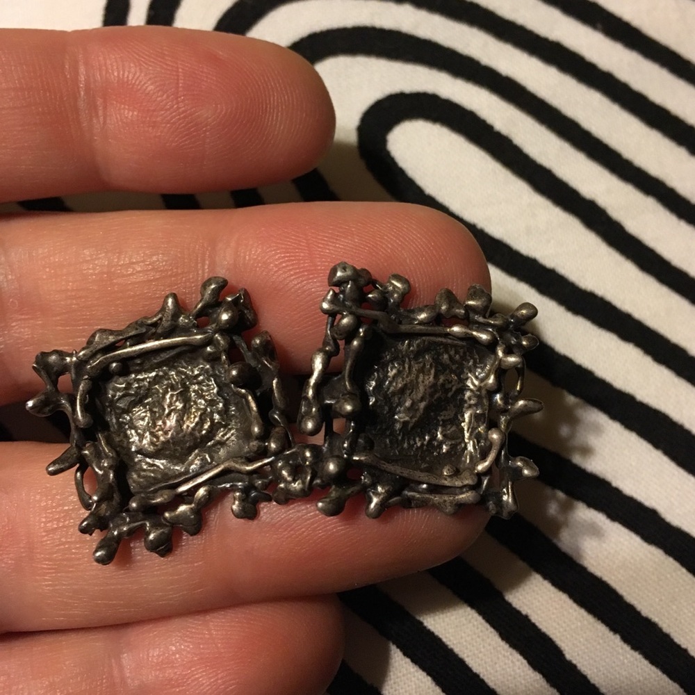 Sterling Silver Vintage Artisan Cuff links