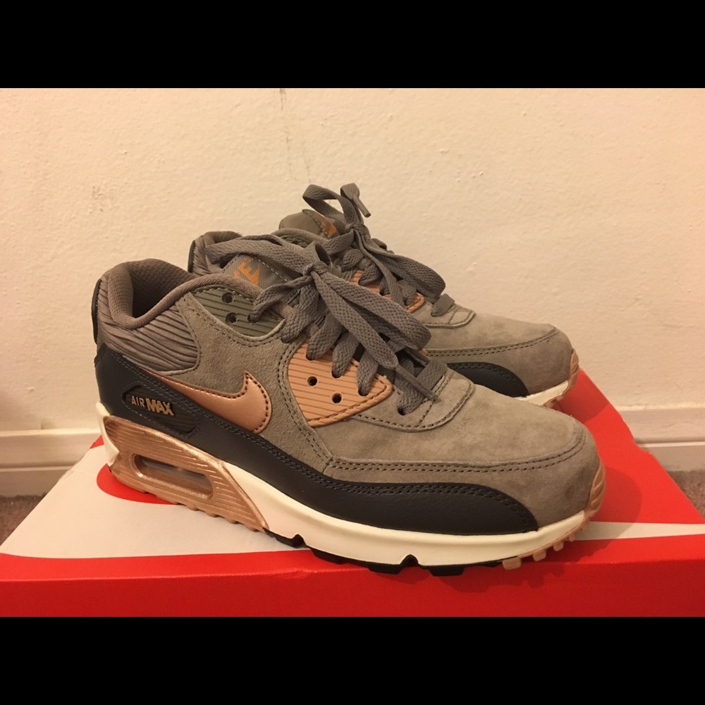 Nike Air Max 90 Grey and Bronze Trainers