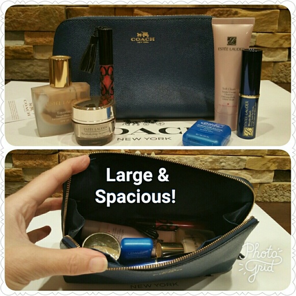 *SALE* NEW Coach LARGE Cosmetic, Marina Blue - Picture 5 of 7