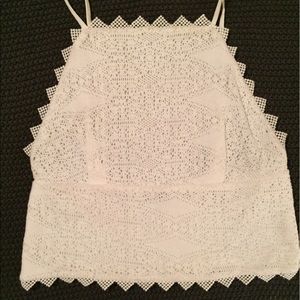 TOPSHOP Lace crochet crop top