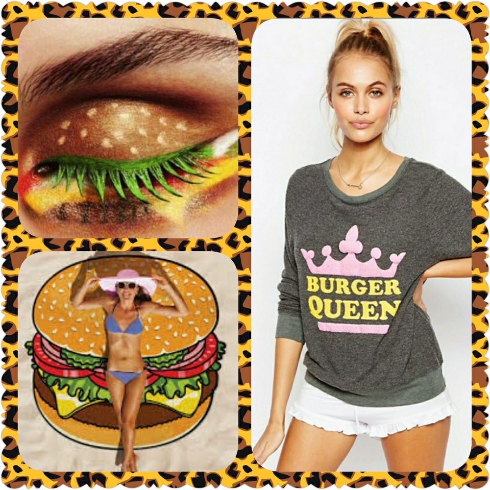 Wildfox "Burger Queen" Graphic Sweatshirt